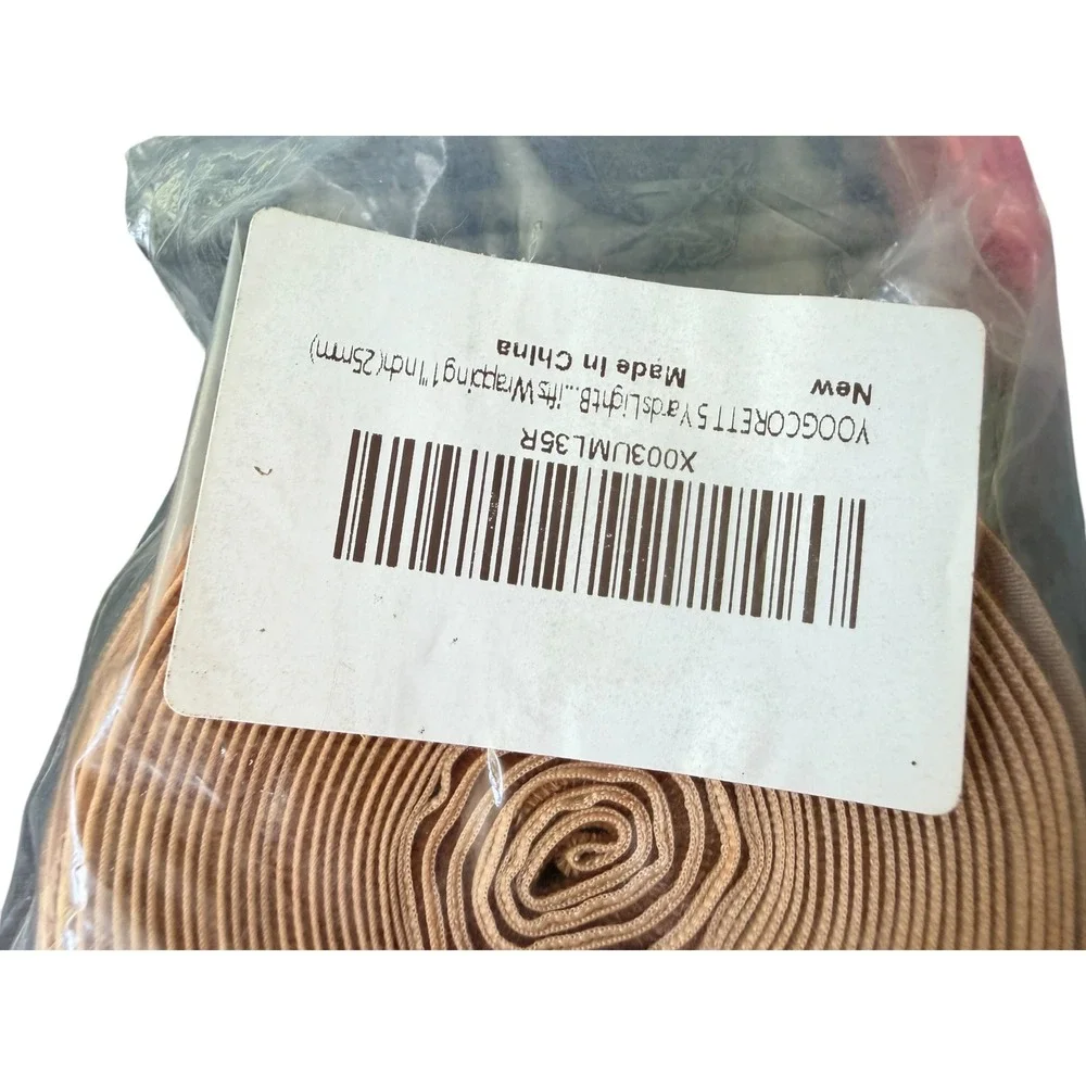 YOOGCORETT Velvet Ribbon 3 Rolls 15 Yards Light Brown New 1 Inch Craft Trim